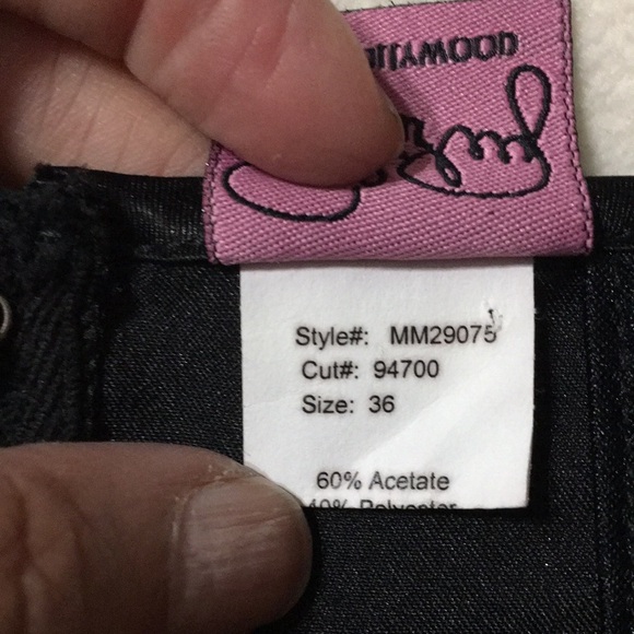 SHIRLEY OF HOLLYWOOD EUC TIE BACK BUSTIER STRUCTURED CORSET SIZE 36 - Picture 6 of 12